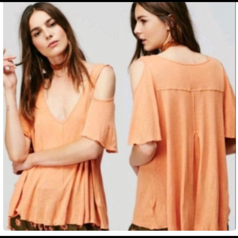 FREE PEOPLE- Bittersweet cold shoulder t shirt